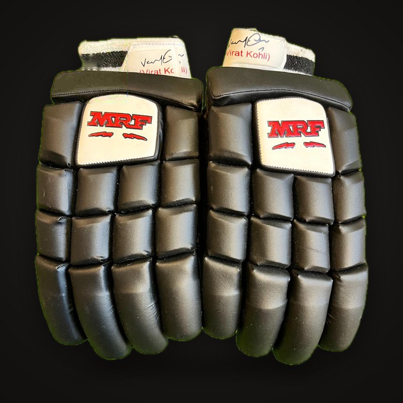 MRF VK18 Batting Gloves – Black Edition (Virat Kohli Signature)