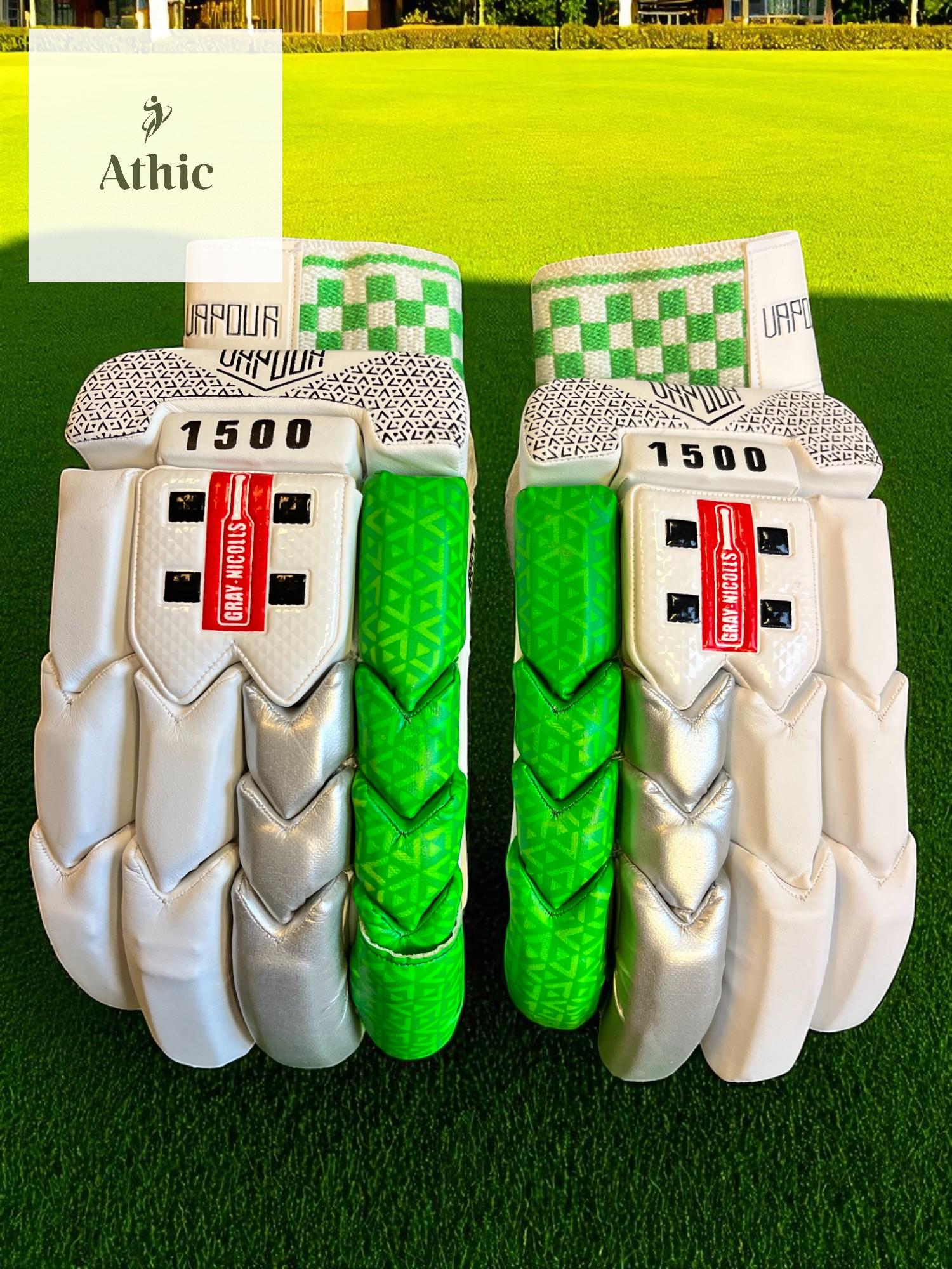 Gray-Nicolls Vapour 1500 Batting Gloves – Green Edition (Athic Exclusive)