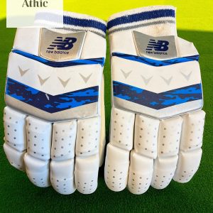 New Balance DC Batting Gloves – White & Blue Edition