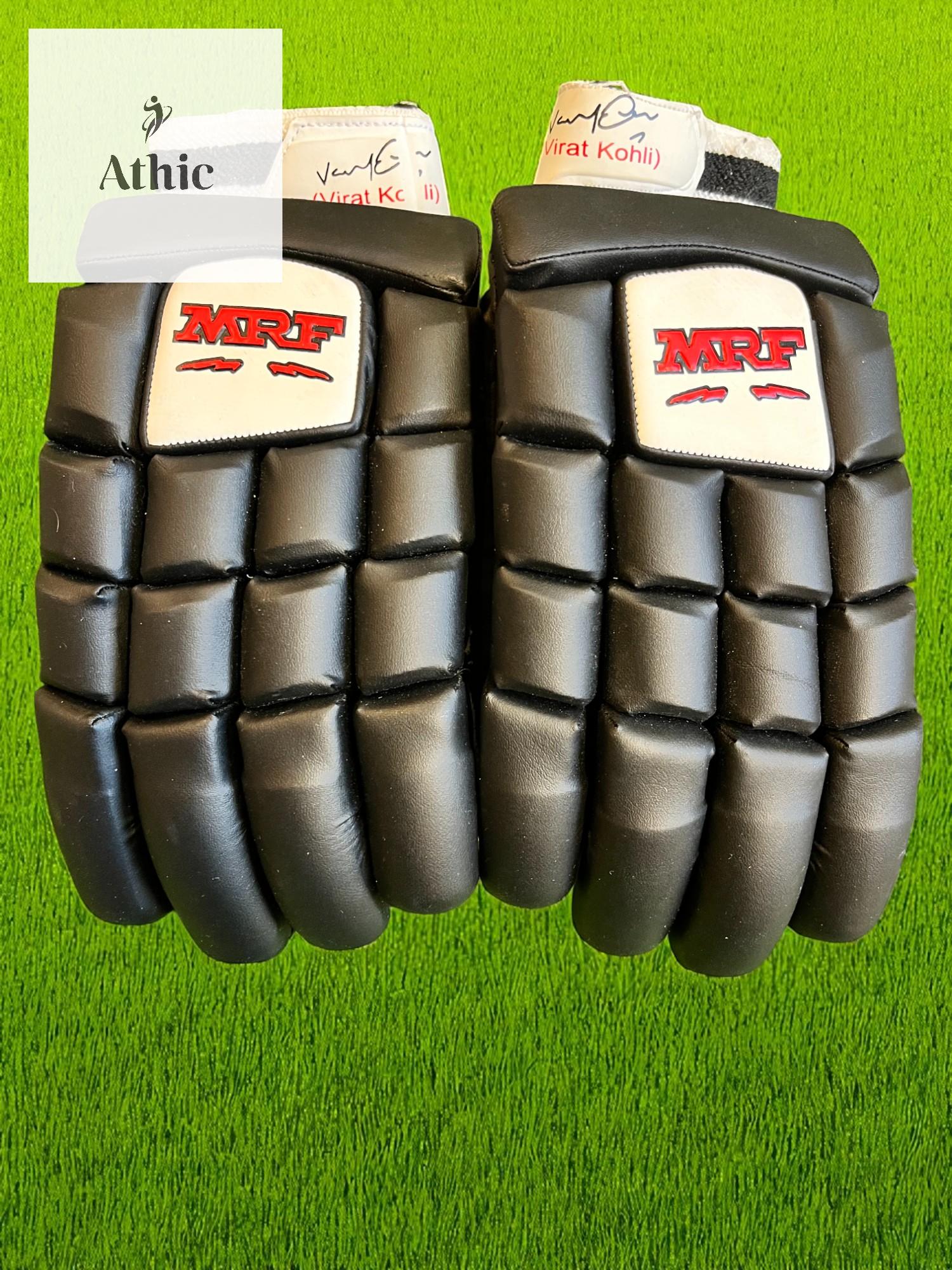 MRF VK18 Batting Gloves – Black Edition (Virat Kohli Signature)
