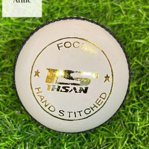 Ihsan Focus White Cricket Ball – Hand-Stitched Excellence for Match Play
