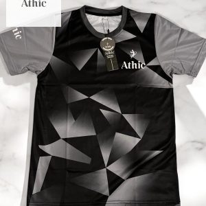 Athic Geometric Black Sports Tee